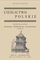 CIEŚLICTWO POLSKIE. Uzupełnienie Polskiego Budownictwa Drewnianianego z rysunkami.